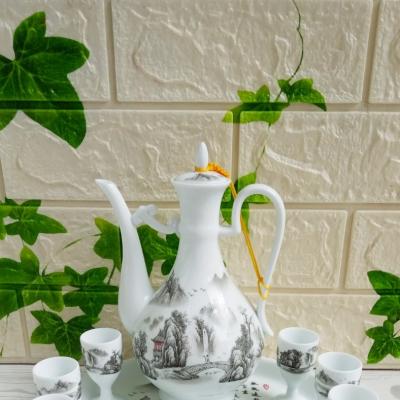 BỘ BÌNH RÓT RƯỢU SƠN THỦY 12 MÓN - SẢN PHẨM TRANG TRÍ NHÀ CỬA ĐỘC ĐÁO